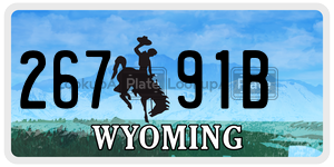 26791B license plate in Wyoming