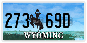 27369D  license plate in WY