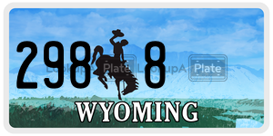 2988  license plate in WY