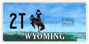 2T  license plate in WY