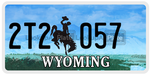 2T2057  license plate in WY