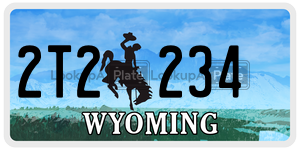 2T2234 license plate in Wyoming