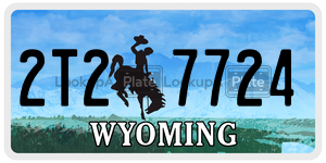2T27724 license plate in Wyoming