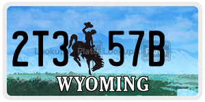 2T357B license plate in Wyoming