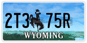2T375R  license plate in WY