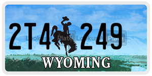 2T4249 license plate in Wyoming