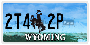 2T42P  license plate in WY