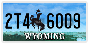 2T46009 license plate in Wyoming