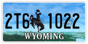 2T61022 license plate in Wyoming