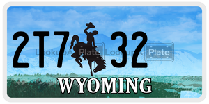 2T732  license plate in WY