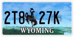 2T827K  license plate in WY