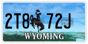 2T872J license plate in Wyoming