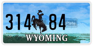 31484 license plate in Wyoming