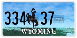 33437  license plate in WY
