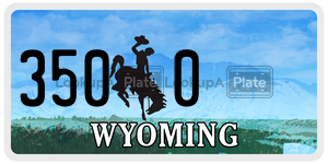3500  license plate in WY