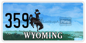 359  license plate in WY