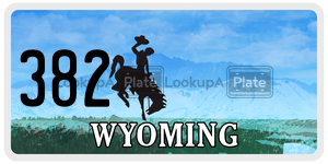 382 license plate in Wyoming