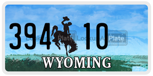 39410 license plate in Wyoming