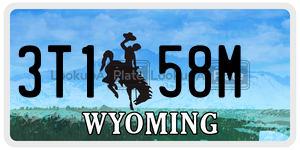 3T158M  license plate in WY