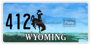 412  license plate in WY