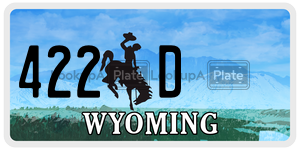 422D  license plate in WY