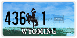 4361  license plate in WY