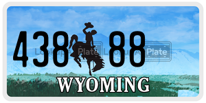 43888 license plate in Wyoming