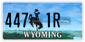 4471R  license plate in WY