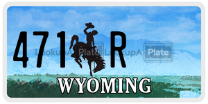 471R  license plate in WY