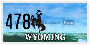 478  license plate in WY