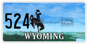 524 license plate in Wyoming