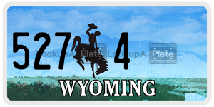 5274  license plate in WY