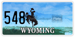 548  license plate in WY