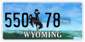 55078 license plate in Wyoming