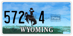 5724  license plate in WY