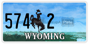 5742  license plate in WY