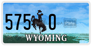 5750  license plate in WY