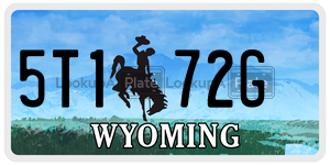 5T172G  license plate in WY