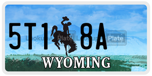 5T18A  license plate in WY