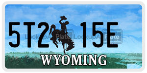 5T215E  license plate in WY