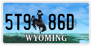 5T986D  license plate in WY