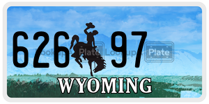 62697 license plate in Wyoming