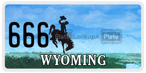 666  license plate in WY