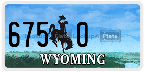 6750  license plate in WY