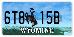 6T815B  license plate in WY