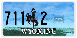 7112  license plate in WY
