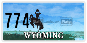 774  license plate in WY