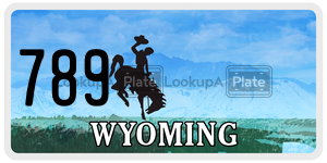 789  license plate in WY
