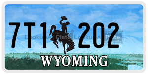 7T1202 license plate in Wyoming