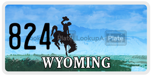 824  license plate in WY